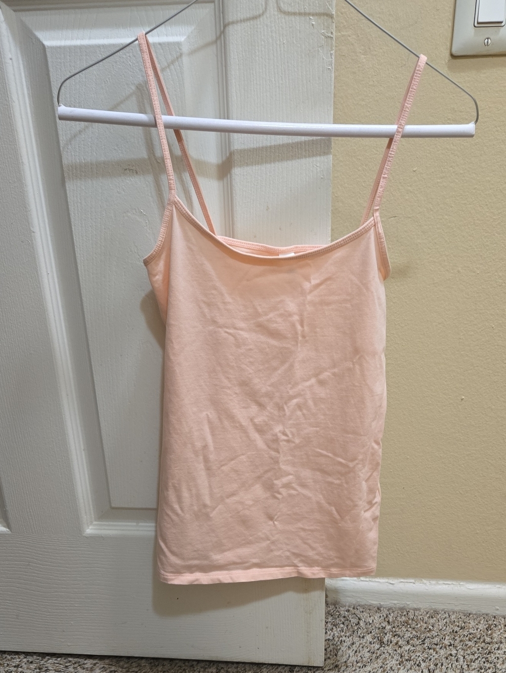 Women's Peach Pink Spaghetti Strap Tank Top